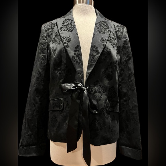 From Apostrophe black with velvet overlay tie, front jacket - Picture 1 of 8